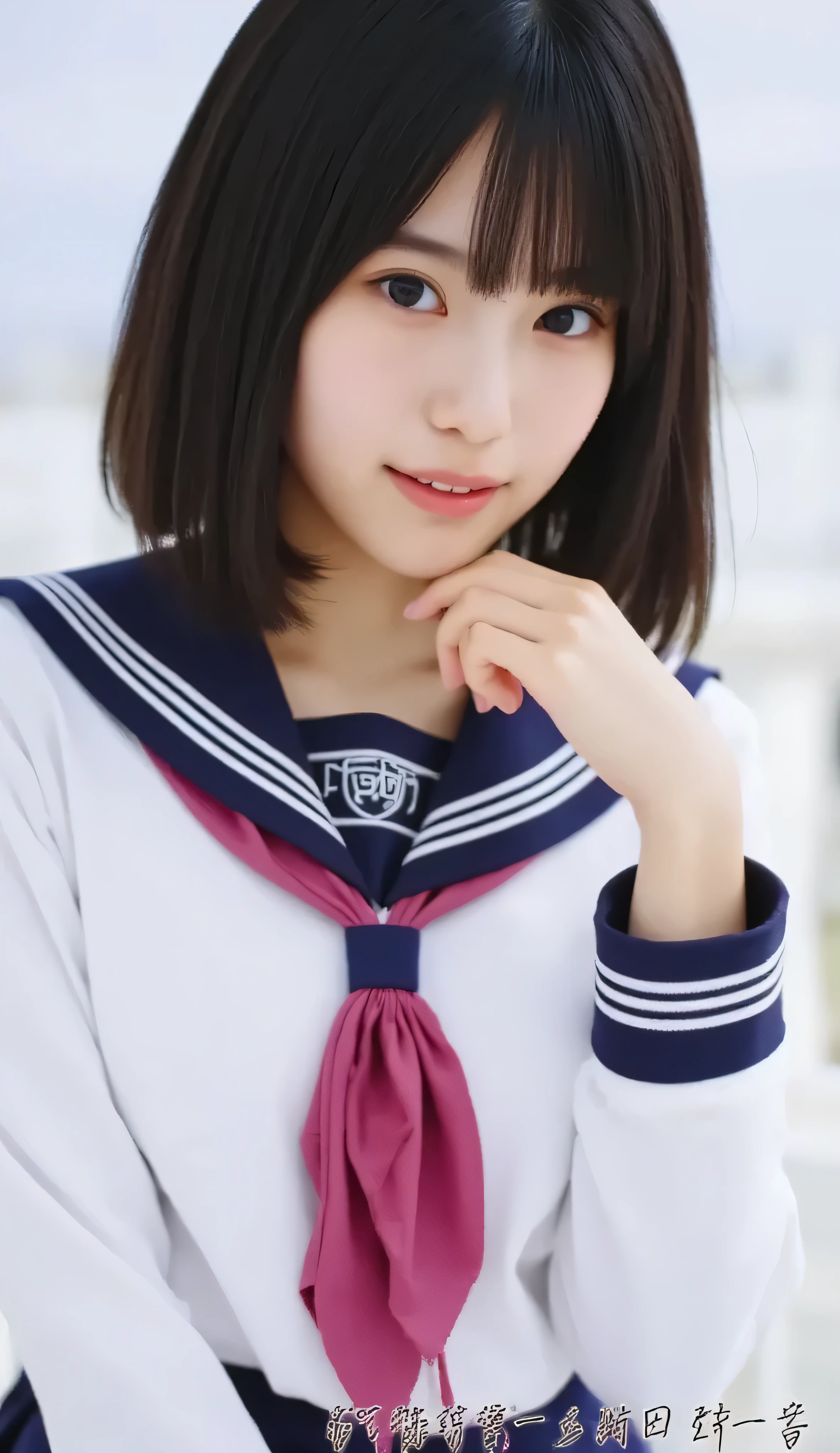 nsfw,((photoRealistic)), (Realistic), (Ultra High Definition), Highest Quality, masterpiece, high school sailor suit,school,Full Body,Skirt,ray tracing, ((Japanese woman)), ((tiger teeth)), high definition face, high resolution fingers, gazing at the viewer, front view,middle brown hair