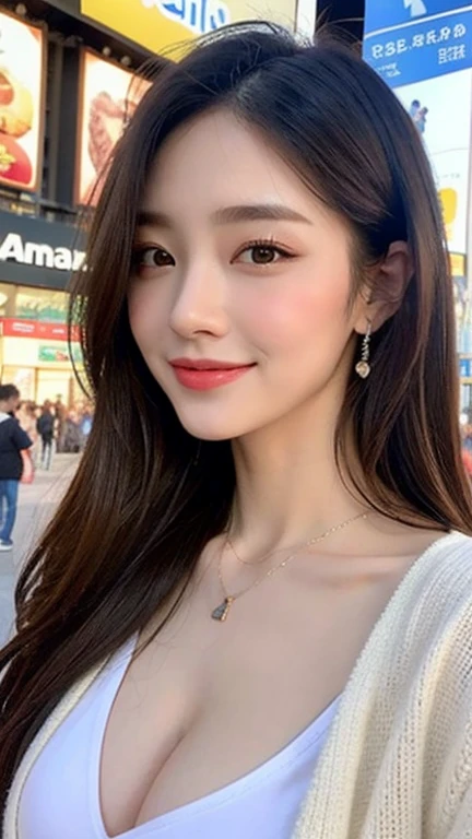 (8K, highest quality, masterpiece:1.2), (realistic, Photoreal:1.37),face close up, super detailed, one girl, cute, solo, outdoor, (nose blush), (laughter:1.20), (closed mouth), , beautiful and fine eyes, (hair length: 1.2), Floating hair NovaFrogStyle, Upper body, cherry blossoms