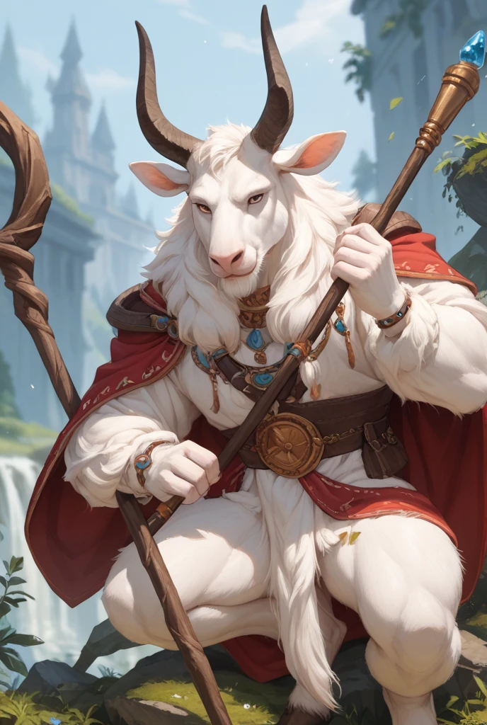 ultra-detailed, masterpiece, masterwork, high quality, best quality, hdr, (nature), posted on e621, (by Chunie ), , male, solo, (chibi), ((, micropneis, , perfect )), (white body minotaur), dragon, (slender body), (long silver hair, yellow eyes), standing, front view, dynamic angle