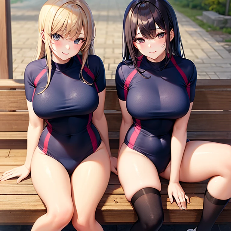 ((masterpiece)), ((highest quality)), (ultra high resolution,8K),(Ultra high fine mesh,4K), (Highly detailed CG integrated 8k wallpaper), (perfect ???????,anatomically accurate), (Angle from above), (soft lighting, rendering), (Two cute high school girls walking in the park), High-definition beauty face, (high heels), ((elegant leotard swimwear)), (Wear a gray hoodie), (Crisp double eyelids), (fascinating expression),(?????????????:1.3), (soft skin), (It's photorealistic), (glowing skin), (colorful hair), 35mm f/1.8, Captured with Sony FE GM