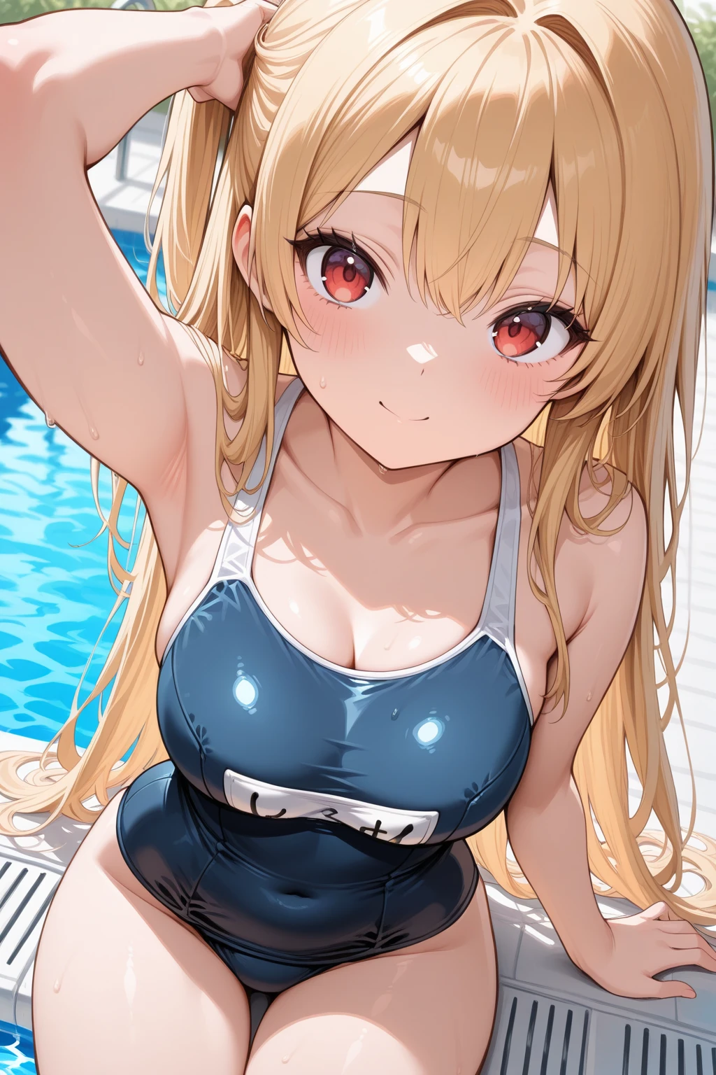 ((top quality, 8K, masterpiece: 1.3)) ,1girl,slutty,Chinese-style architecture,Chinese style hairstyle, Blonde,Big ??????, Middle-aged woman, Half-body focus,In the toilet，Painful expression, eye closeds, Open-mouthed, flushing, sweat,(((micro ??????, White mushy ????? on the face))), Face up, Shoot from above, ((White mushy ????? drip from the mouth)),Light on the side,Shiny skin,Raise hands high,legs separated, ((Mushy white ????? dripping on ??????)),red micro ??????,bust,Face the camera,look at viewer，hot, ????, down blouse, (from above, pov:1.2), crouch, head looking up,face to viewer,facial closeups,red choker, sticking tongue out,self-shot,??????,??????,Hands hold the ???????, tight ??????