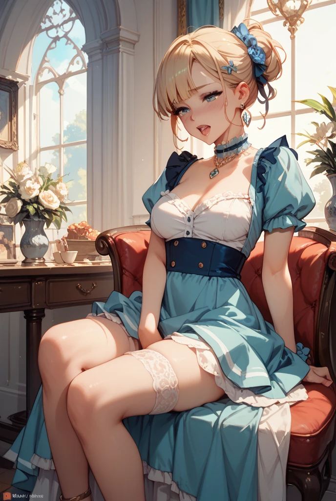 Alice in Wonderland, Sitting showing her transparent white panties, with one leg raised, body proportions, (Chapped lips:1.4), (blush de nariz:1.2), foreshortening, black cuts, (eye contact), High contrast, ultra high resolution, high resolution, detailed, Clean face,  ( sexy face :1.5), (big purple eyes:1.2), ( ultra detailed eyes:1.4), ( High-resolution eyes :1.1), ( ultra detailed skin texture :1.4), PERSEPHONE, Persephone, Persephone, (SFW:1.5),  (full body:1.8), (upper body up:0.3), (hyper realistic:1.4), (realistic:1.3), (best quality real texture skin), Detailed eyes, detailed face,  cameltoe,  teenager 
