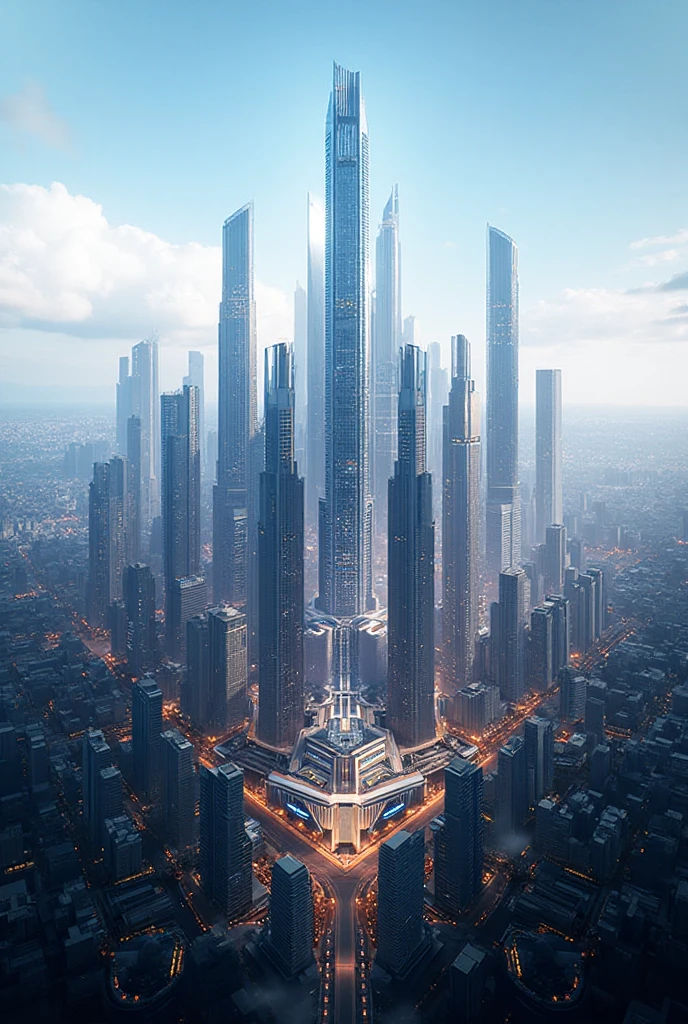 megastructure skyscrapers cyberpunk sci-fi top quality ultra high definition megacity masterpiece world metropolis