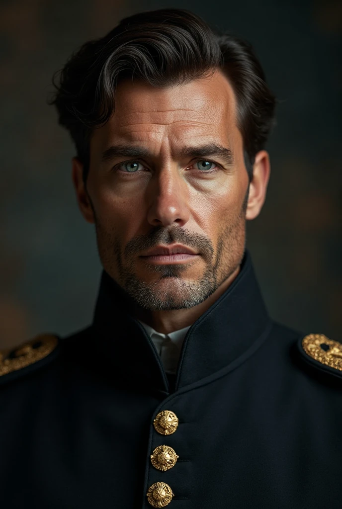 Napoleon Bonaparte image with a determined expression on the screen hyperrqlistic cinematic 8k
