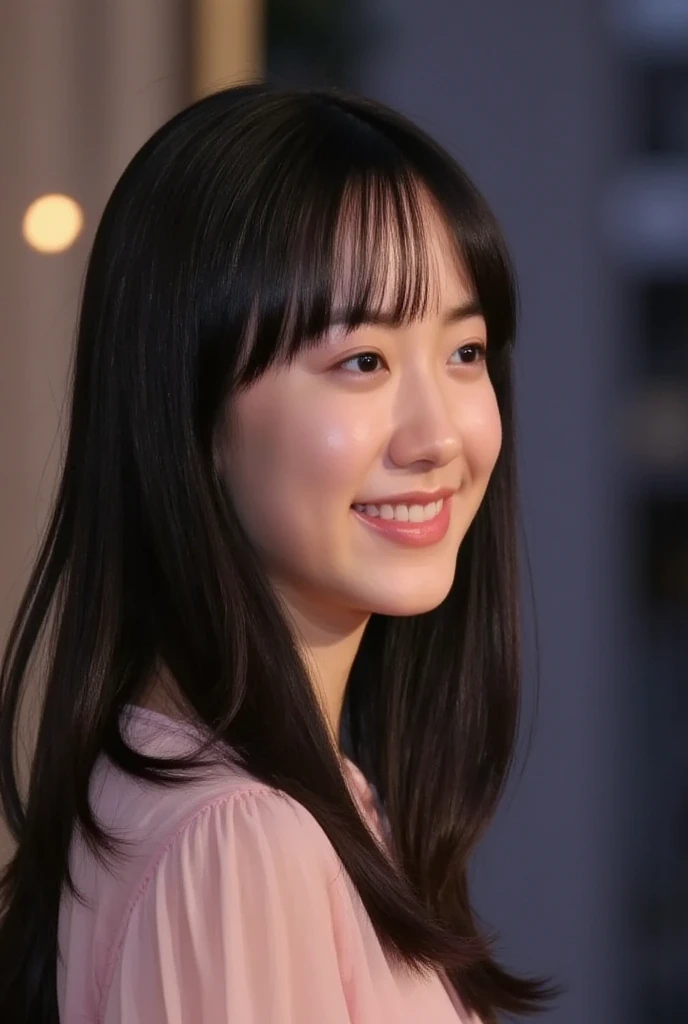 Masterpiece, High quality, high resolution, Skinny Japanese woman, 30 years old, cute face, ((detailed face, detailed eyes)), small breasts, very thin waist, slender legs, singing on the stage in her concert, beautiful dress, 