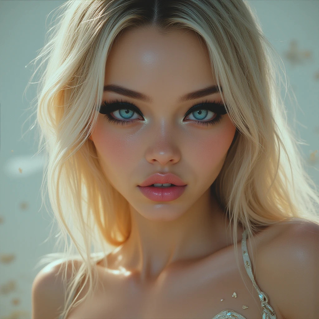 arafed woman in a black bikini posing for a picture, gorgeous young model, sydney sweeney, 18 years old, long blonde hair and large eyes, 2 4 year old female model, 1 6 years old, portrait sophie mudd, young teen, alexa grace, hannah yata charlie immer, long blonde hair and big eyes, dasha taran