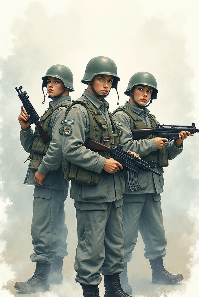 Please create an image of a woman dressing in a world war II military uniform having a   with two soldiers on a military jeep, (1girl), (2men)