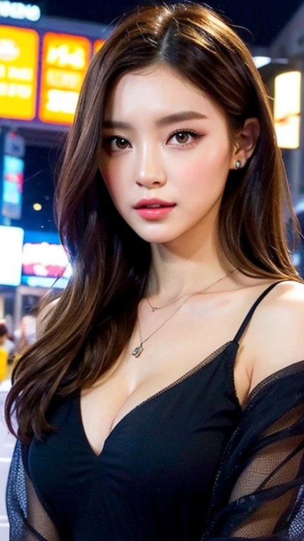 In the underground car park, (((Glamorous body)))、  gravure model、large full , Colossal , Raised , refined face, Grey Turtleneck Dress, Close Up Shot, Photorealistic perfect body, very very realistic)、((Baby face))、(((GカップのColossal tits)))、Looking at the camera、heavy make up、Bright red lipstick