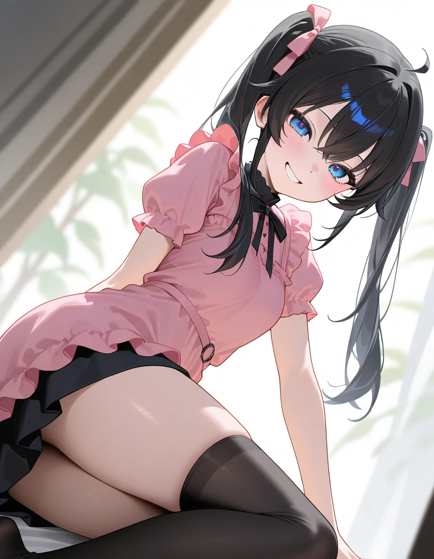 (masterpiece),High precision,maid,apprentice girl,sisters,black hair,small breasts,white and pink polka dot panties,Gothic Long Skirt,sit,squat,Natural light, realistic, diffused light, look up from below,vapor, (lift skirt), (urinate,leakage, Pigtails,Thighhighs,足首丈のロングmaid服,embarrassing red face,cleaning the floor in the hallway,satin fabric,,Silk Fabric,