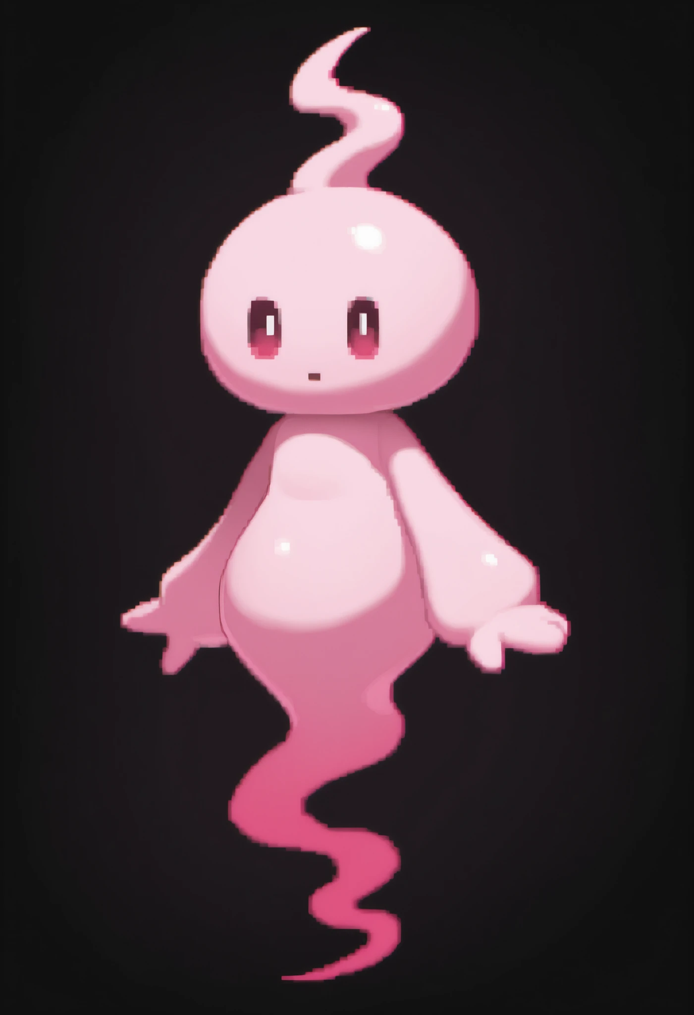 sheet pink ghost,solo, pink ghost costumel, black background,