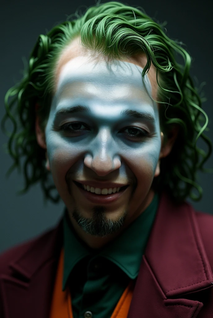 A Joker\(Joker 2019\) ,epic, realistic, faded, neutral colors, ((((hdr)))), ((((muted colors)))), intricate scene, artstation, hyperdetailed, cinematic shot, warm lights, dramatic light, intricate details, vignette, complex background, [[teal and orange]], slate gray atmosphere