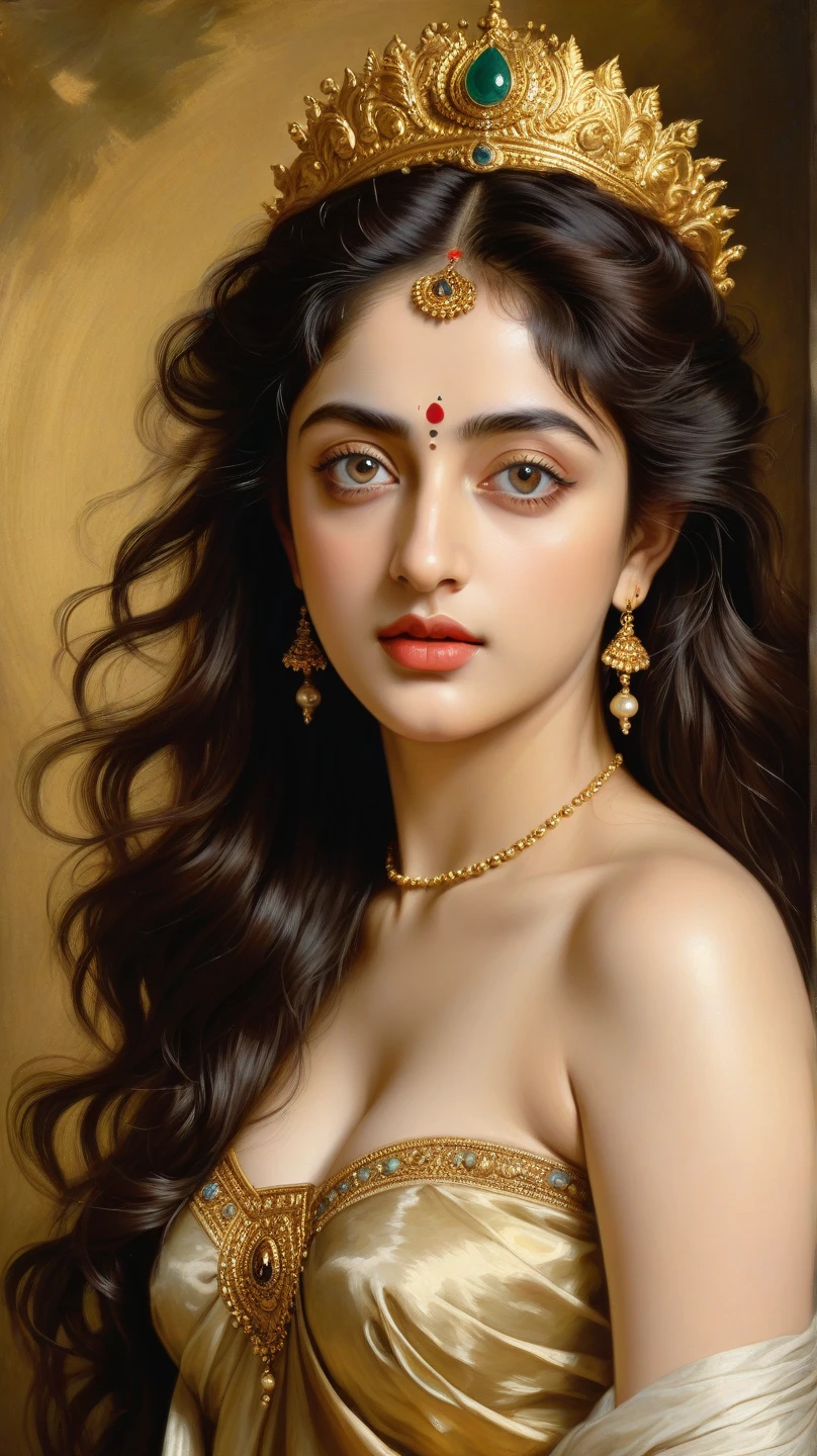 8k portrait of beautiful 17 year old Pakistani girl, with black hair, intricate, ????, ???????, small ???????, elegant, highly detailed, majestic, digital photography, ????????????, brown ???????, light brown skin, 