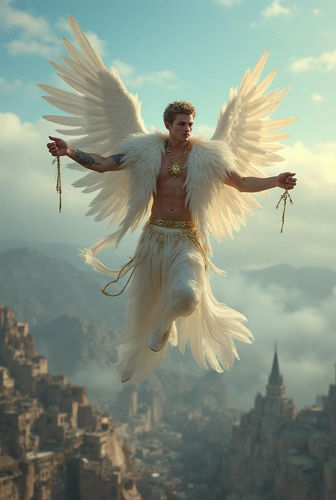 (masterpiece, best quality, 4k, dreamlike, hyperrealistic:1.35), (Ganymede castrates Zeus:1.5)