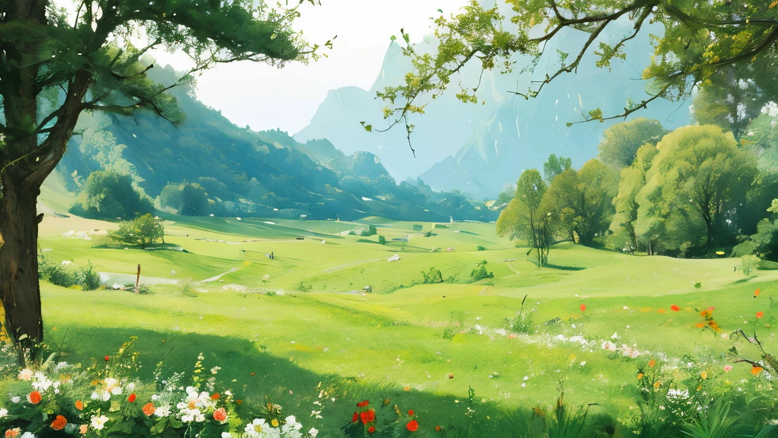 flowers,grassland,spring
