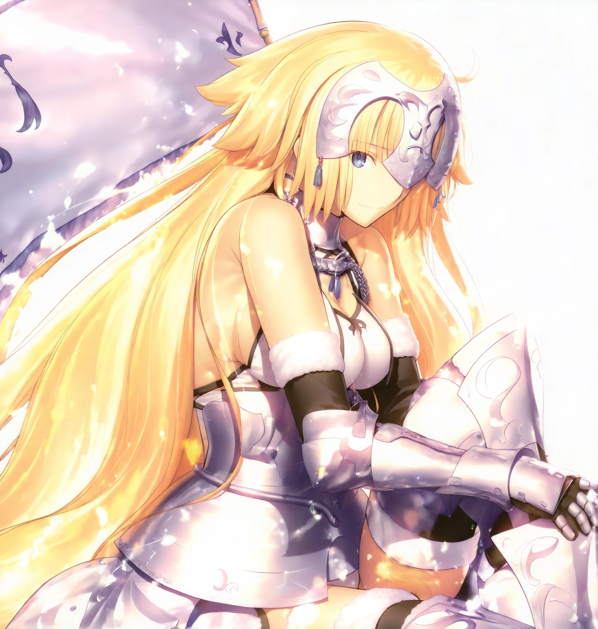 masterpiece, , absurdres, highres, detailed background, high resolution, masterpiece, necessary, detail, best quality, quality, necessary, details, High details, Precise, 8k, ,(white background, simple background ,), side view, upper body,
1girl, , (type-moon) style, ,Takeuchi Takashi style, (aged up),(), (), white panties slip, head tilt,
very tall girl, girl, slim arms ,<lora:illustrious_XL_Jeanne d'Arc:0.8>, Jeanne, headpiece, straight_hair, headpiece, white costume,armored_boots,sitting,one_knee,hand_on_own_knee,looking_at_viewer, long hair ,blue eyes, blond hair, medium breasts ,