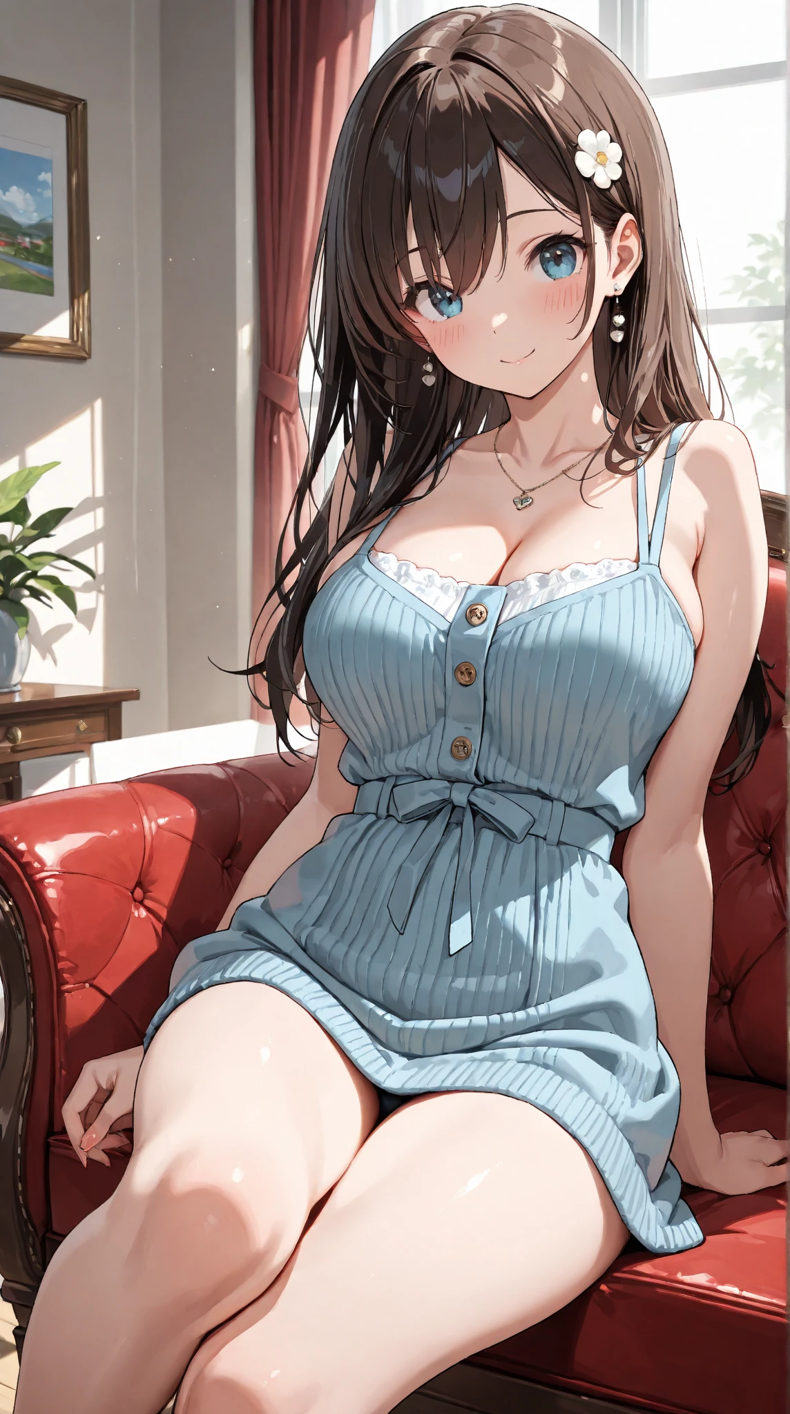 The beauty with a 36D bust wears very few clothes