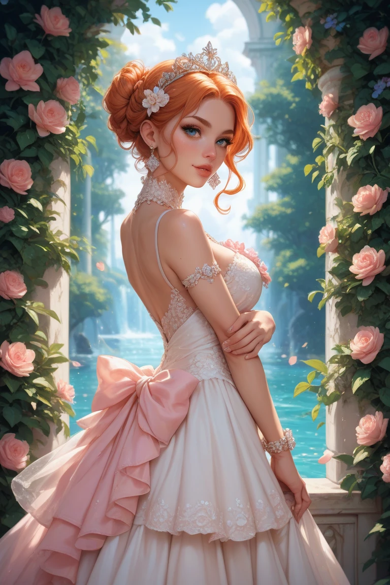 score_9, score_8_up, score_7_up,
<lora:CyberAurore:0.8>
CyberAurore, 1girl, red hair, short hair, yellow eyes, loop earrings, looking at viewer, garden, wedding dress, necklace, smile, bouquet, day, confetti, cowboy shot, standing