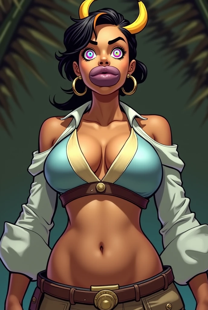 ((in a desert, day time, bright natural lighting)), 1girl, ((upper body portrait of Buffalo Wing from Long gone Gulch)), Ultra HD, high quality, masterpiece, high detail, front POV, (seductive expression, looking down at breasts), huge breasts, huge cleavage, big nipples, dark blue nipples, puffy nipples, wide areolas, huge breasts hyper breasts, big breasts, breasts bigger than head,  ((wearing skin tight clothing , bursting top)), motion lines, nipslip, areola slip, paizuri, penis, 1boy, horse penis, horsecock,  sweaty, oily, cum, Buffalo Wing from Long gone Gulch , Native American ,  dark skin, fellatio, oral
BREAK
score_9, score_8_up, score_7_up, score_6_up, source_cartoon, rating_explicit