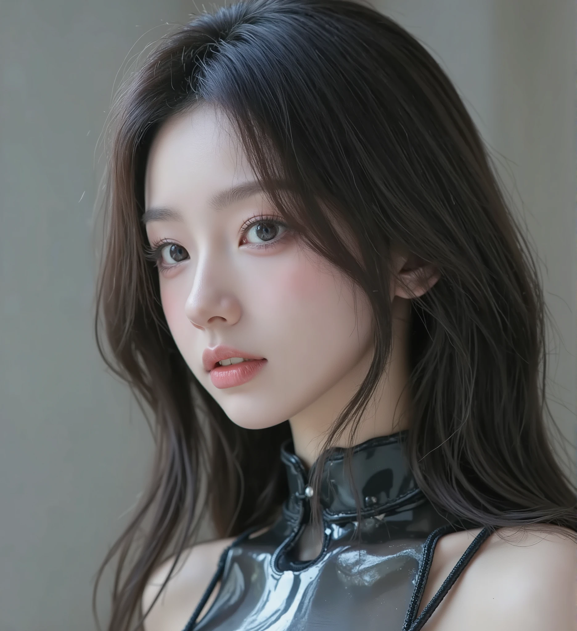 ((masterpiece, the best quality)), illustration, Ultra-detailed 8K, realista, sharp focus, highly detailed, Pro Lighting, Detalles coloridos, Rainbow Color Breakup, Super Long Lens Factory, large mechanical robot structure, microchip, computer, luminescence, intricate details, shitu-mecha, 1girl, Use thread, navel, color image, glow, (cyberpunk)