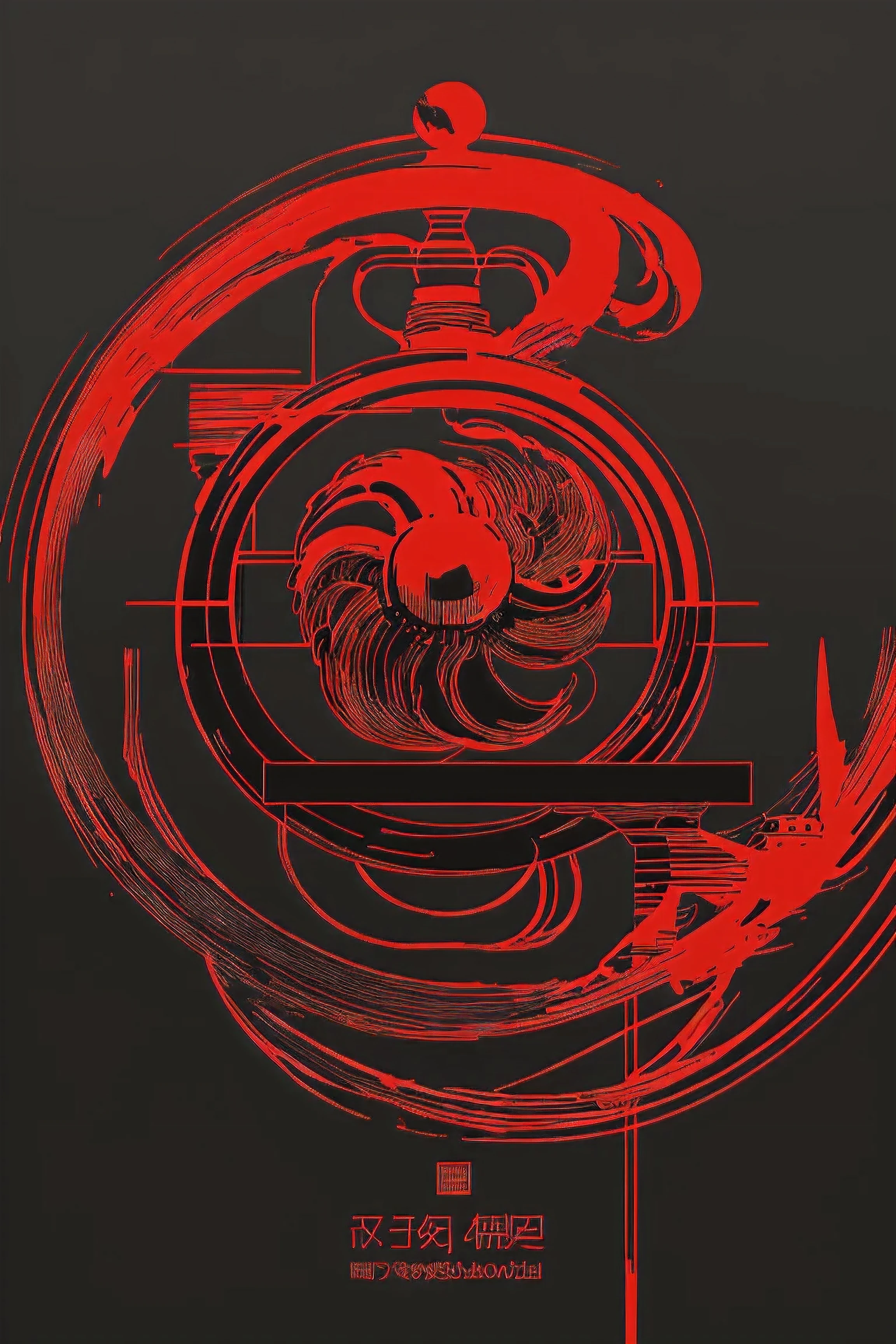 high resolution, Wallpaper quality, perfect detail, Doorknobs Product Design, jet black background , redい幾何学的ライン, monochrome+red, minimalist aesthetics, decorative elements , simple and elegant, flat style illustration, industrial design, Functional beauty, Touch Interface, Ergonomic Grips, Material Contrast, Brand Identity, Design Award Nominees, Professional Presentation