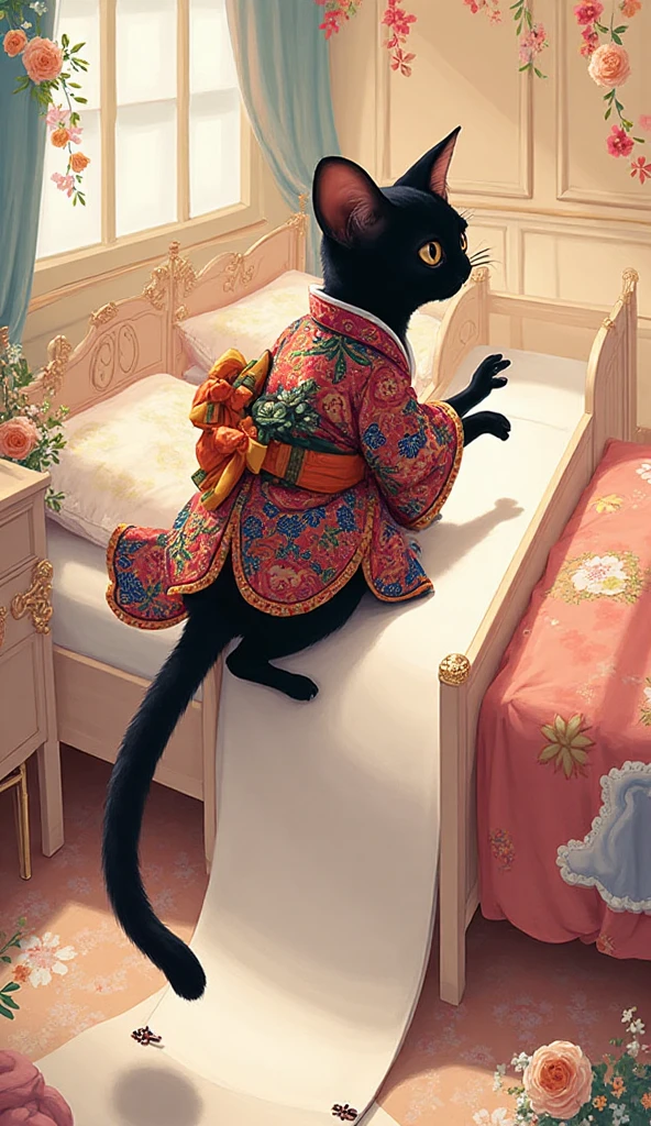 (masterpiece,best quality),my own, The Beast, , (适合任何Pillow背景的光影)), 穿着pajamas可爱女孩在Pillow上摆姿势 ,pajamas,Nature,, (blush),a smile,Pillow头,(很多Pillow),Soft cushion,(canopy bed),Soft pillow quotation,(Pillow损坏),很多Pillow,( rubbing),((Pillow驼峰)),(Pillow),(A tail),,(粉色Pillow),(Love around the protagonist),Steam,(Pillow头),(),(豪华Pillow),(Pillow),(palace),(Palace bedroom),(Pillow),柔软的Pillow,,(Classical European style bedroom ),(excited,shy person,Lack of expressiveness,),,pillow ,my,tiger tail,tiger ears,Tiger pattern,,Sweat,,Sweaty,Body swing,身体Shaking lines,Shaking lines,best quality, masterpiece, ((Maximum resolution)), artwork, ,,,(Interior of the palace),(In the bedroom at night),(Deluxe Rococo Canopy King Bed),On a big and spacious bed,(the 女孩 is lying on the bed),Before bedtime,,,Luxurious curtains with ornate ruffles and ribbons surround the bed,((((There are many pillows piled on the bed)))),Detail of Quilt,Detailed bed sheets,Ruffled Bed Skirt,Deep Bed,Background with depth,pajamas , ((((大量的Pillow)))),peeing,squatting,water,,Shaking lines,wetting pillows,Flowing liquid,Violent body shaking,剧烈Shaking lines,详细的软Pillow,,(女孩正躺在许多柔软的Pillow上,周围有许多Pillow),(Pillow上有液体),Sweat,saliva,Splashing ,Pillow上和床上有水迹,ArIn,