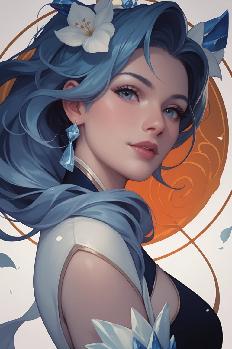 ( 1boy, male focus), solo, blue hair, multicolored hair, rabbit ears, two-tone hair, mole, white hair, sidelighting,, epic, illustration, render, see-through gossamer, shiny skin,(bloom), (shine), ray tracing,masterpiece, best quality,chinese clothes, heterochromia, brown eyes, orange eyes, looking at viewer,depth_of_field,very detailed background,extreme light and shadow,(detailed eyes), specular highlights, subsurface scattering, movie poster quality,(extremely detailed illustrated 8k wallpaper),(masterpiece), (best quality), (ultra-detailed), (best shadow), (fantasy:1.4) , vivid colors,(zentangle, mandala, tangle, chaos, disorder, spider webs, entangle:0.6),, LimitBreakStyler