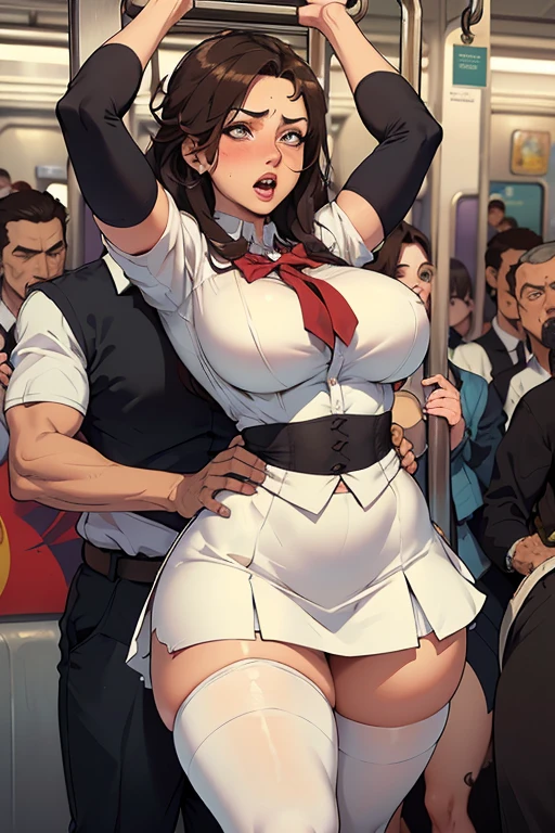 junki ele, There are ancient texts and symbols that are unreadable, Embodying the charm of literary legends, Adding elegance to the complex, ((Realistic)), (recife de coral colorido), Escrever,  fotografia, tiny ??????, qualidade superior, (obra prima), fotografia profissional, NFFSW, o CG Unity 8K Wallpapers extremamente detalhado, menina com, um sorriso, Maria Rosa, Uniforme estilo coreano, (coxa magra), wearing a baseball cap, Make him a wonderful avanger(Ironman) flying in sky, SFW, Realistic, Detailed scene of the interior of the subway train VERY crowded with old men, VERY crowded subway train interior detailed background, Italiano insanamente quente (Mulher 1) wearing ????????????? ??? and ??????? exposed ?????), (thick thigh expression), rosto corado, fat black old small man ??? groping Mulher 1 ???????????, (((old small man pressing his ????? on Mulher 1 back))) e (((Holding her waist behind her))) pelada