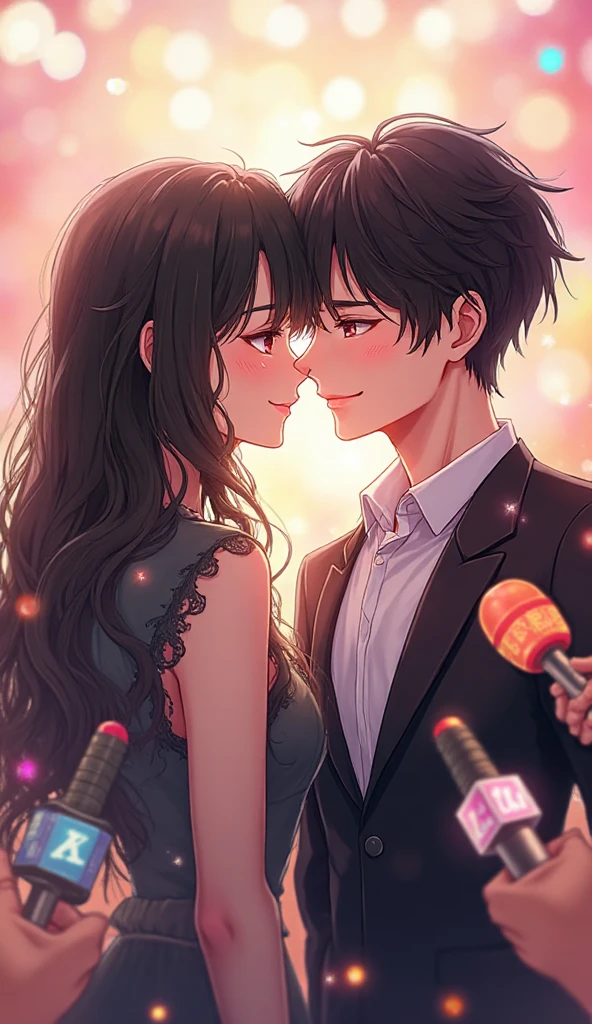 anime picture of a man and woman holding a coca cola, coka-cola advertisement, soda themed girl, high quality fanart, shoujo romance, ballroom background, smooth anime cg art, with a drink, drinking a bottle of coca-cola, anime key visual of elegant, sakimi chan, lovely couple, bubbly scenery, anime girl drinks energy drink, cute art style((((Completely ))))　 ((()))　(((Long Hair))) (((Toddler girl))) (((5 years old))) 
