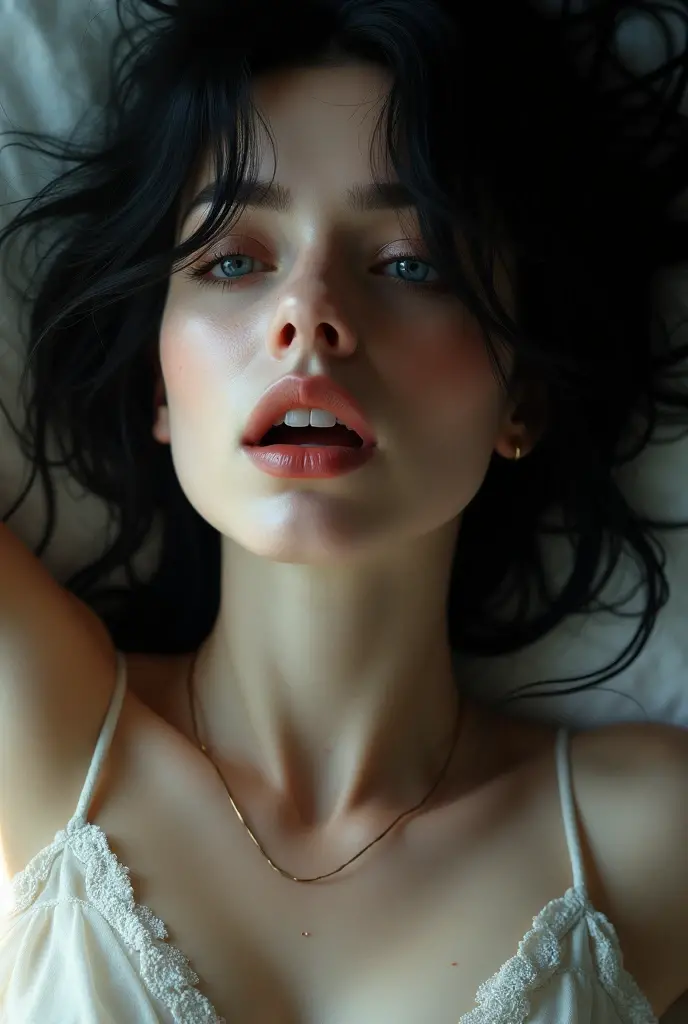 score_9, score_8_up, score_7_up, score_6_up, (rating: safe:1.5), 1girl, solo, (black_hair:1.5), wavy_hair, blue_eyes, looking_at_viewer, curly_hair, sitting, seiza, lips, sheet, (night:1.3), cxqz8r, bed, (skinny:1.3), (pale_skin:1.2), (open_mouth:1.5), (long_fangs:1.5), (furious:1.5), (holding:1.2), (holding_sheet:1.3), (hair_censor:1.5), (hair_over_breasts:1.4), (hair_over_one_breast:1.5), (very_long_hair:1.5), (_cover:1.3), (under_covers:1.4)
