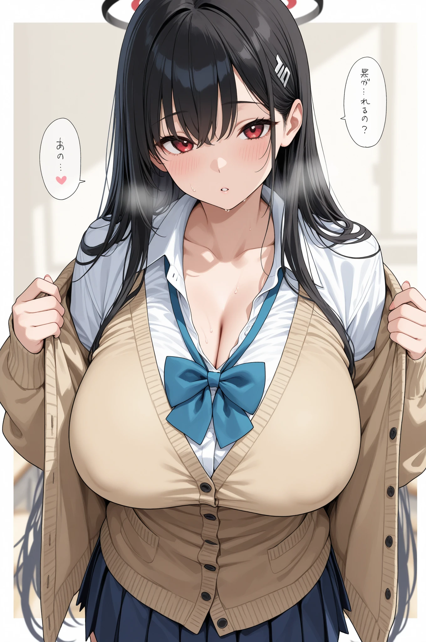 (close:1.2)，ふしだらなpajamas， 1 girl，Grab with your hands，(mother and son:1.5)，Boy grabbing his chest,(kiss:1.2)，(10 year old boy:1.4)，(hug), (hug each other)，{26 year old breastfeeding woman},A woman with ecstatic eyes,big breasts, theratio, My chest opened,beautiful,unbalanced chest, standing nipples,Sweat,(( pajamas,open neckline:1.3)), {1 braid，black hair, women&#39;s hairstyles}，super detailed face, fine eyes, double eyelid、bedroom, (A woman wearing open-chested clothes:1.5),Front door,beautiful手,Sweaty,wet skin,open your mouth,sigh through your mouth,hide the nipples, Hall behind々boy standing