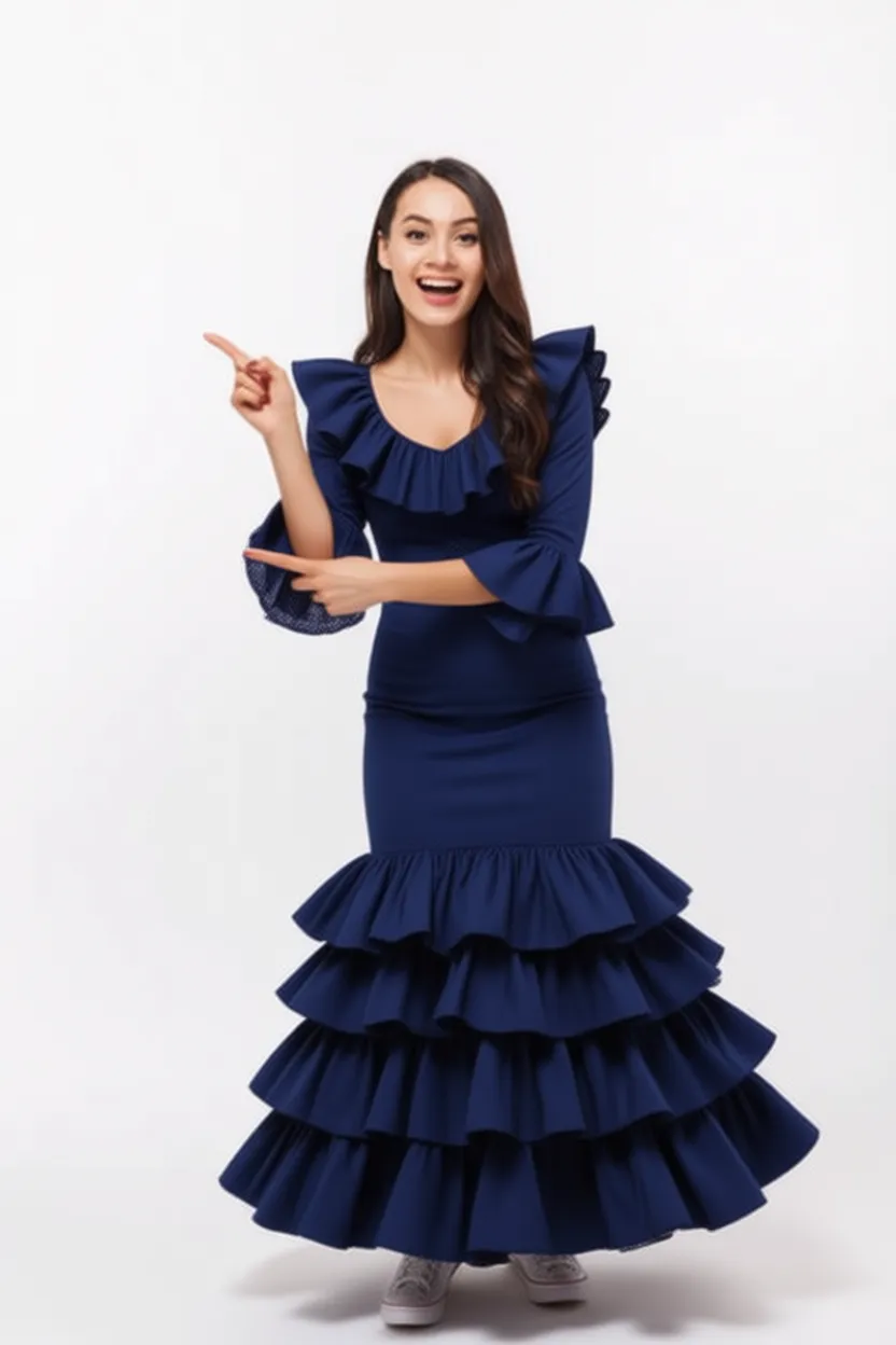 ネイビーブルーの服装の雰囲気