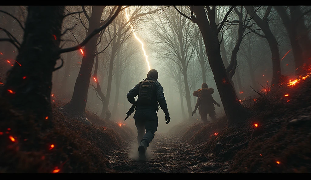 (8k, RAW photo, best quality, mastery:1.3),(realistic,photo-realistic:1.37),xenowerk game, the situation is firing all unknown creatures, 