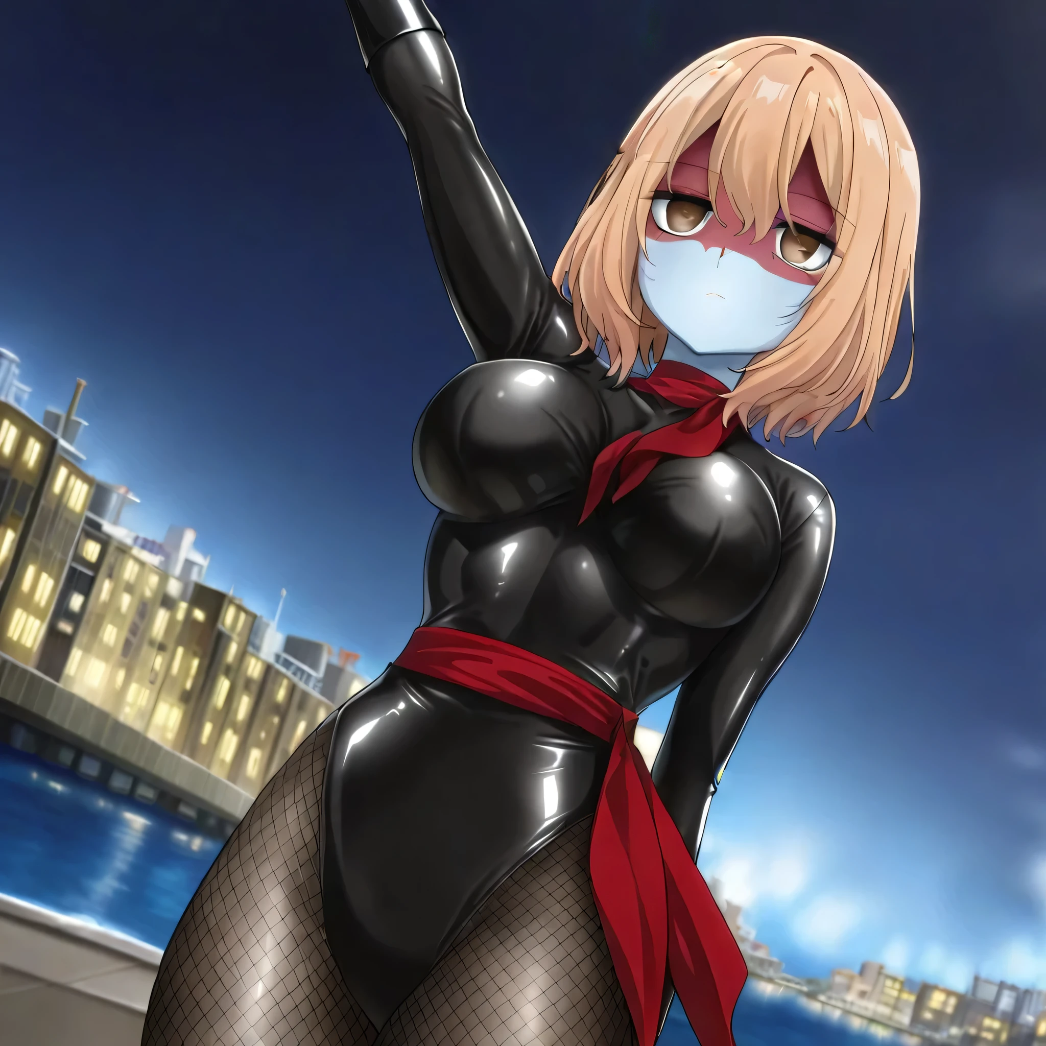 hair ornament, yaotose hinako, short hair, light orange hair, 