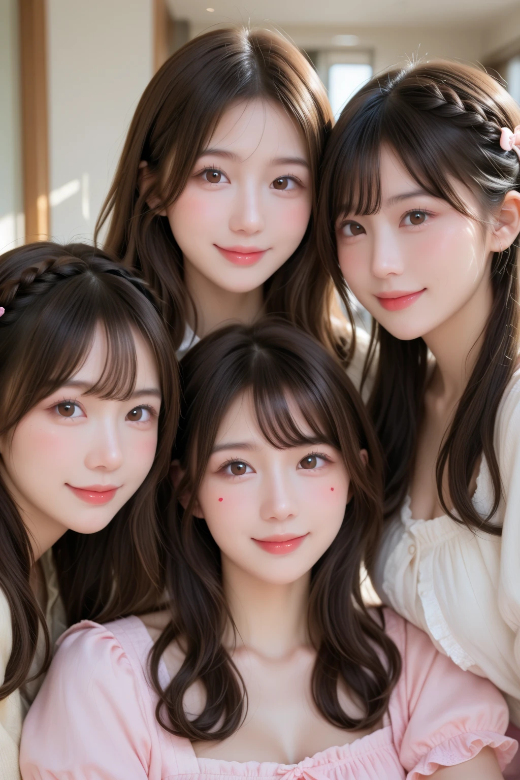 Please keep looking at me、Bright screen、light brown medium bob hair、8K、outdoor、blue sky、Upper body、Photographed alone、40 years old、
