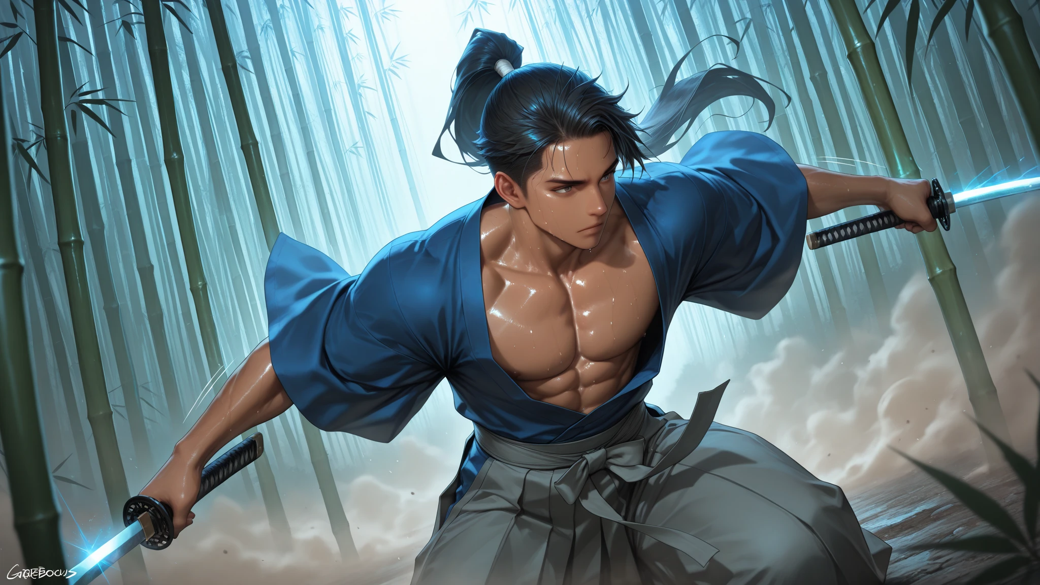 Hanzo Shimada Shooting a Arrow 