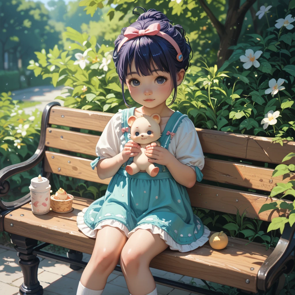 Extremely fine detail, 8k photos, Surrealism, Professional Lighting, Realistic Background, Visual depth, Background Blur, Wide-angle lens, whole body, smile，(10 years old，Low length，Flat Chest,), 1 Girl, Rainbow Eyes, Brown Hair, (Lolita fashion: 1.5), (ジョジョfashion，sneakers), (stuffed toy), Beautiful pink backpack, street, fashion，Bruises and gestures、Hold a  in your mouth、挑戦的なsmile、Lifting her skirt, a dark alley、Sit on the air conditioner's outdoor unit、Spread your legs