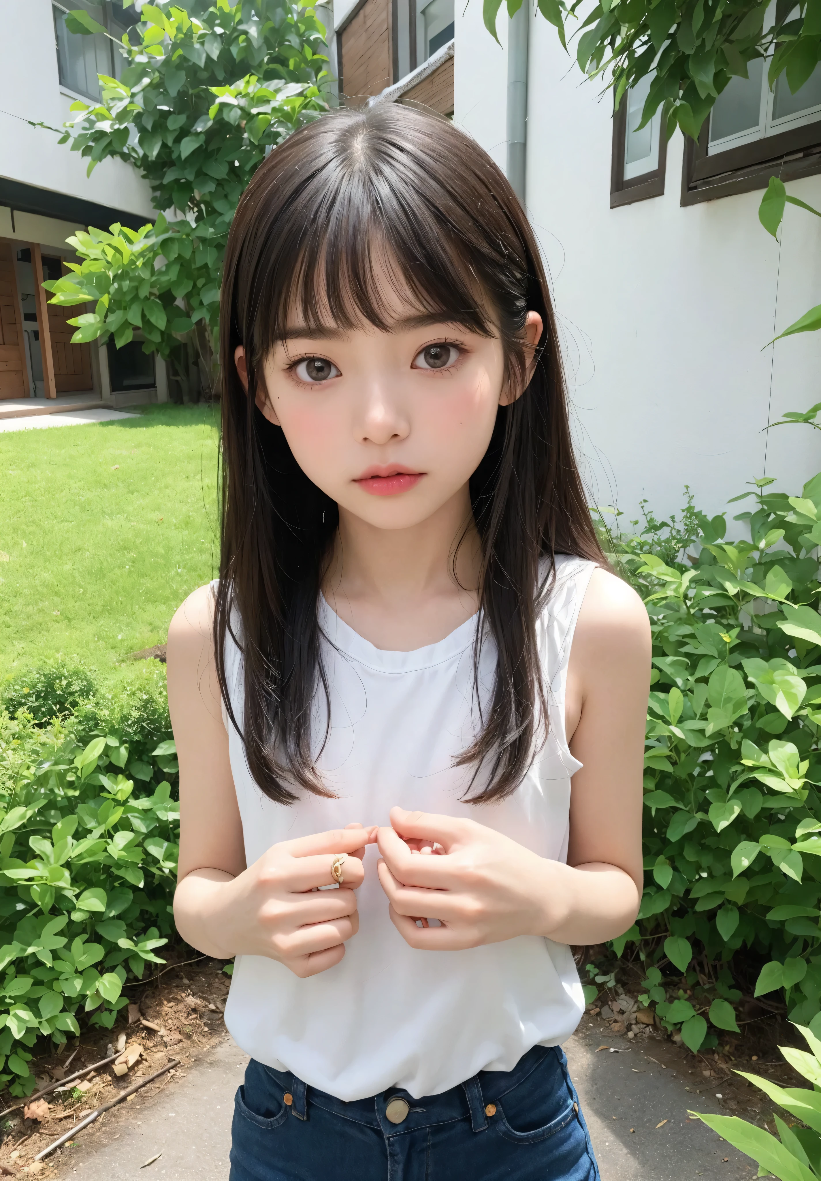 かわいいyoungergirls,slender,(slender:1.3),Pose、Long black bangs between eyes ,short,skinny,(skinny:1.3),small waist,Thin Arms,thin body,(Toddler_body:1.3),younger,(younger:1.3), dazzling black 、 beautiful super long straight silk hair、bright expression、girls,Navy Blue Long Skirt,pink cheeks,realistic,in the skin There is a large amount of semen all over the body,光沢のあるwhite skin,金色に輝くプラチナブロンドのgirls,small breasts,flat chest,(flat chest:1.5),Made in Japan,本物のgirls,The light blue bra is slightly visible,white skin,(white skin:1.2),white long sleeve blouse,Smile Yan,thin thighs,Narrow Shoulder,brown eyes,Luxury,Glorious Cheeks,very thin,has a large amount of semen on her face,I have a lot of semen on my hair