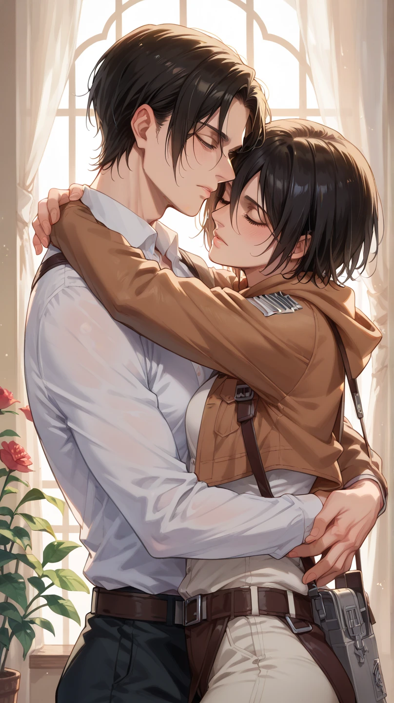 score_9, score_8_up, score_7_up, source_anime, BREAK 2boys, 1girl, duo, ((both sexes in same situation)), brother and sister, assisted , cooperative , siblings, ((bisexual)), gay, , ,  , looking up, pov, pov view, dragon ball, pleading eyes, uncomfortable, (()), (()), gay , attack on titan, BREAK eren yeager, BREAK,  mikasa ackerman 