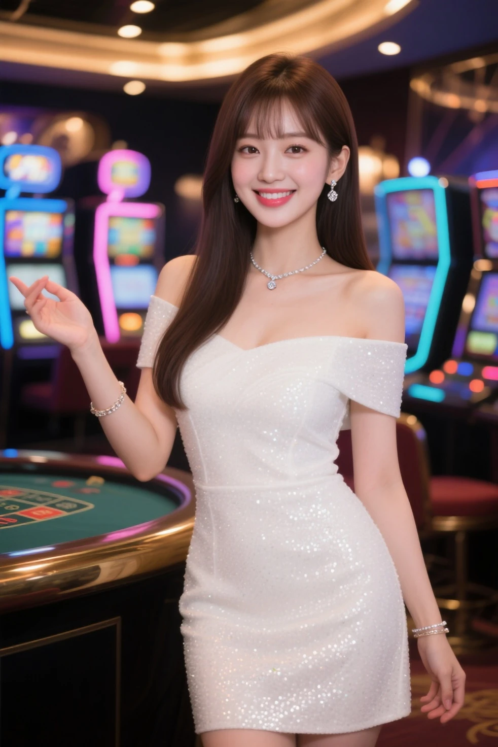 beautiful. casino girl, dress, night life