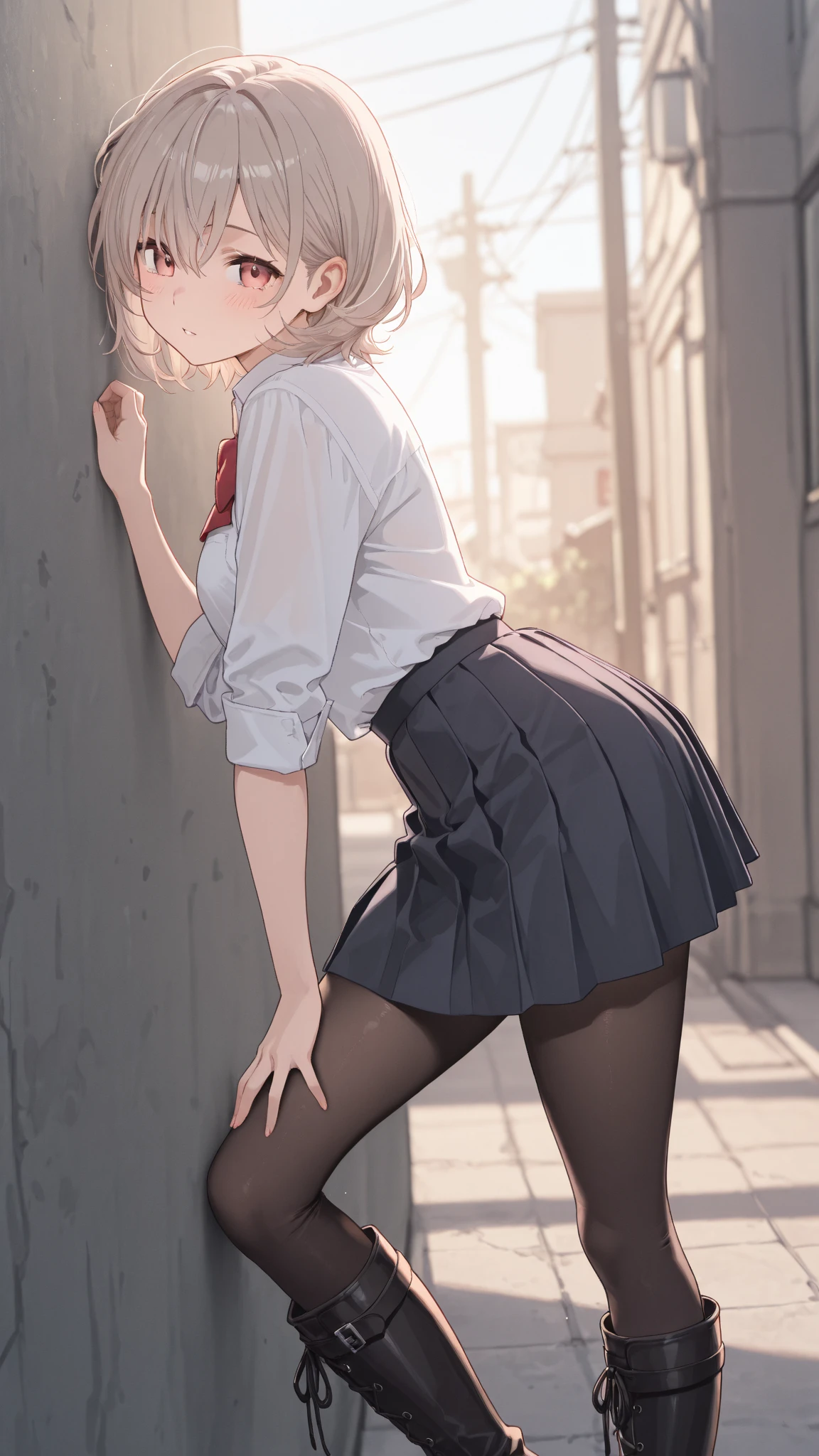 pieces fly、masterpiece、highest quality、Super detailed、High resolution、High resolution、8K portrait、Unity 8k壁紙のHigh resolutionCG、unity 8k wallpaper、cute:1.5、change:1.5、Highly detailed CG unity 8k wallpaper、realistic、real person、cute、 portrait photography、shiny skin、High resolution、(16 years old:1.2)、(1 girl)、beautiful clear eyes、very detailed explanation、delicate face、nice lips、slender body、thin waist、thin legs、(urban area:1.6)、
1 girl, cute, perfect face, seriously, (blush:1.5),
big breasts,((school uniform:1.2)),(((clothing lift:1.5))), ((())), Detailed description ,Show ,spread your legs,spread your ,(( in :1.3))、((think back:1.5))