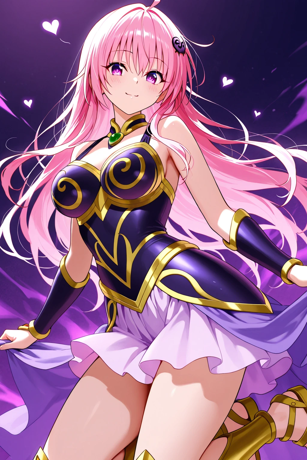 <lora:meer_campbell_lora:1>, meer campbell, 1girl, masterpiece, face close up, best quality, highres, absurdres, high detail, perfect hands, white gloves, arms up