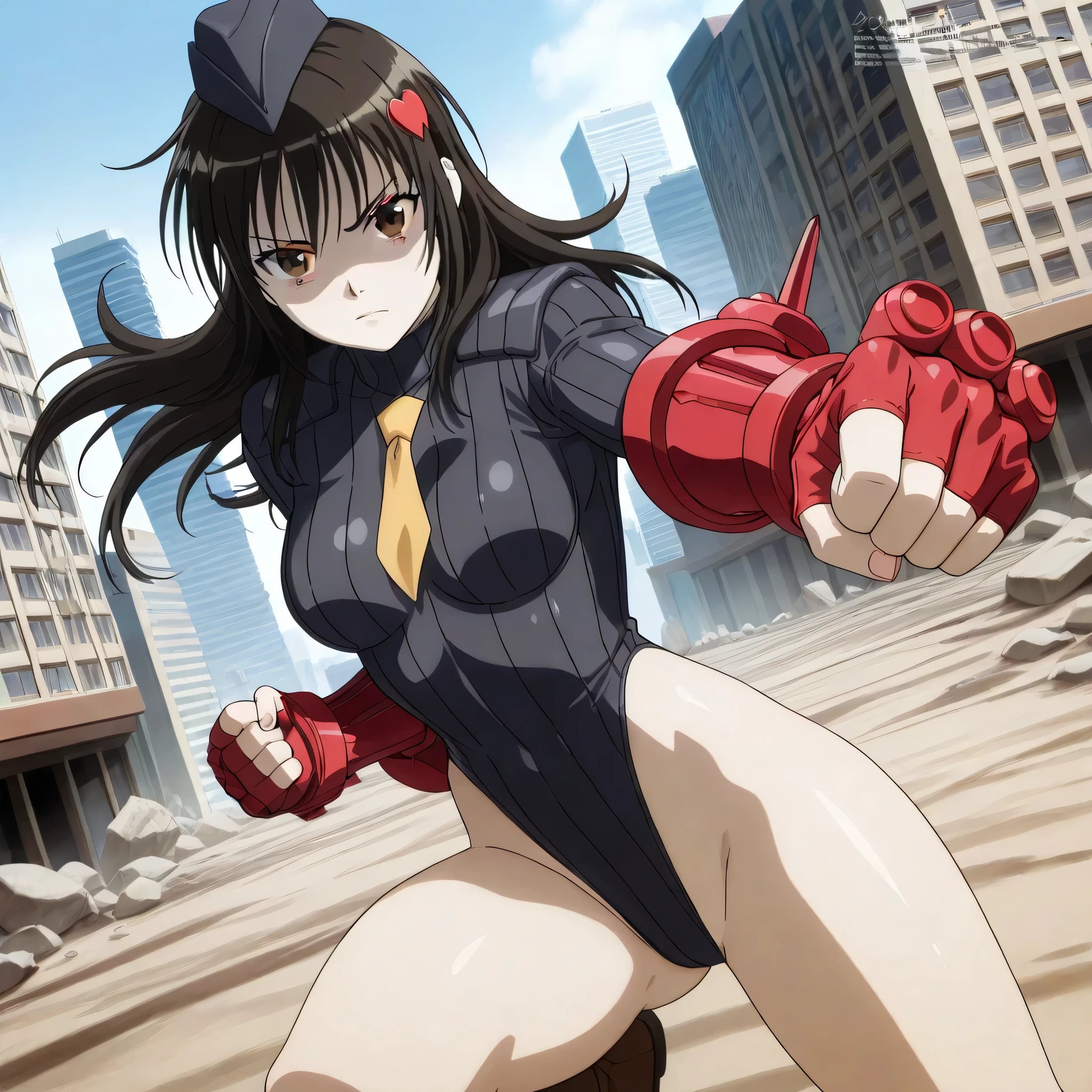 brown eyes, serious, looking at viewer