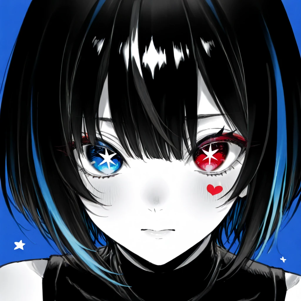 Perverted man possessing Mavis, Mavis being possessed, perverted smile, clevage, glowing light-blue eyes