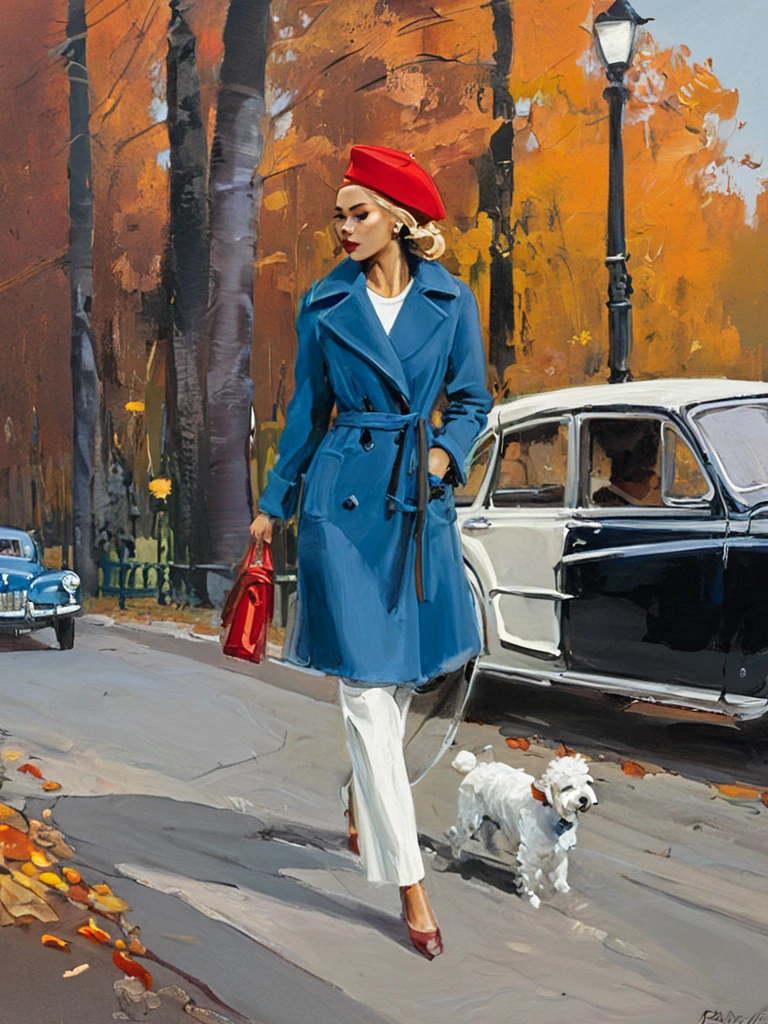 ( masterpiece,Excellent quality,),( magazine cover:2.0),Retro, Collage Art, A girl drenched in the rain is walking down the street