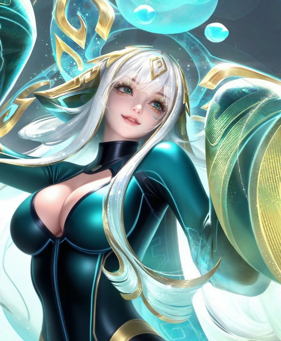 Style-SylvaMagic, award winning character concept art of a beautiful dryad sitting against a citrus tree, in a beautiful orange citrus grove, citrus fruit in trees, amazing body, smiling, happy, laughing, jubilant, light blue hair, golden horns, beautiful gossamer see through dress, blurry_background, ???????, smile, voluptuous, natural lighting, ??????????????, lips, looking_at_viewer, solo, from above, highly detailed 8k character concept portrait studio lighting, sunlight, beautiful lighting,