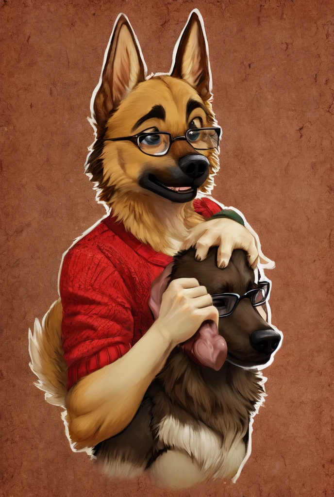 Ivan Fedorovich Wolfbach (Novosibirsk) ,tall handsome, wolf,young, 24 years, brown fur,Kind,(red body:1.3),beautiful blue eyes,Novosibirsk,dressed, plaid shirt, jeans,hair,bang,canine, wolf, detailed fur, male, second, paw pads, finger claws,At the viewer, 5 fingers, paws, 5 fingers, smile, wrist watch, т nextel,by xenoforge, (difficult, high detail, digital photography, soft focus, RAW,goes for a walk, ,Very close to the camera, variety,Novosibirsk, smile, good mood, positive, Very close to the camera, plaid shirt, At the hairdresser, without hair, covered, 
Photorealism, realistic, photorealistic, digital style, Subsurface scattering,I look at the viewer,is sitting, looks at the mirror, men's cosmetics, perfume perfumery, plaid shirt, cuts his hair, 
masterpiece, Best quality, ultra realistic, 8 thousand.)