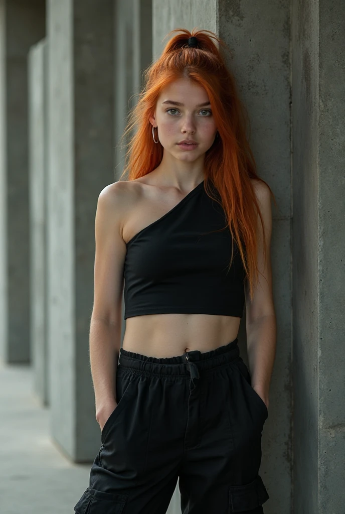 Sophie Turner in a grey shirt and a green sport shorts, high quality, photo realistic, blonde hair