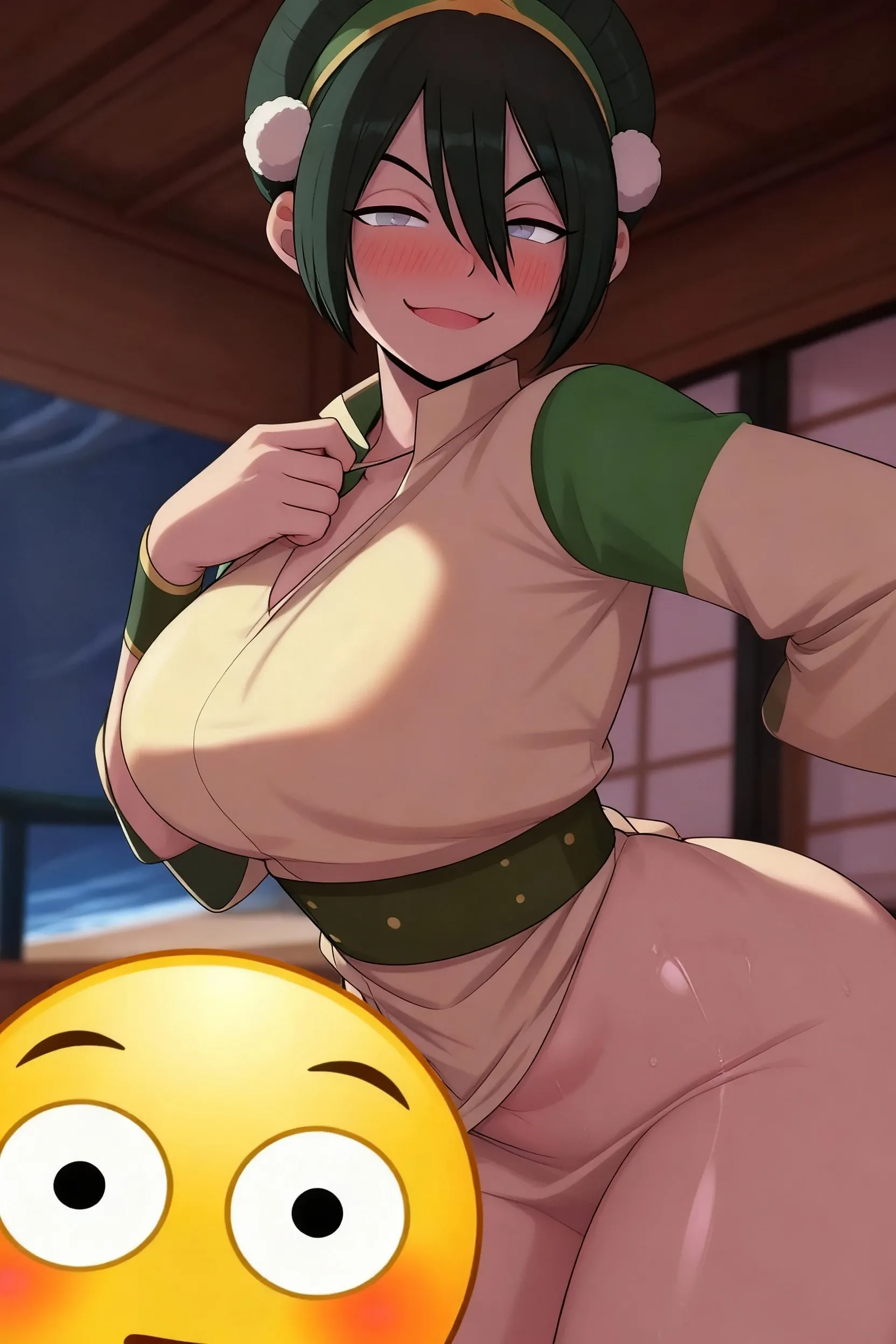 obra de arte, melhor qualidade, high resolution, Sereno 1, 1 garota, Sereno 1, 1 garota, Sereno (Pokémon), Sozinho, olhos cinzentos, Cabelo preto, green shorts, Tiara Vermelha, camisa, tied camisa,, cabelo curto, manga curta, shorts, listras, yellow camisa, cinto, Middle-class shooting, grama, campo, sorriso, standing,chibi, pucca, coque duplo, roupas chinesas, Black pantyhosebloom, olhos fechados, franzir a testa, montanha, rio, floresta,,, hair, black, rain, ((())), (), oil