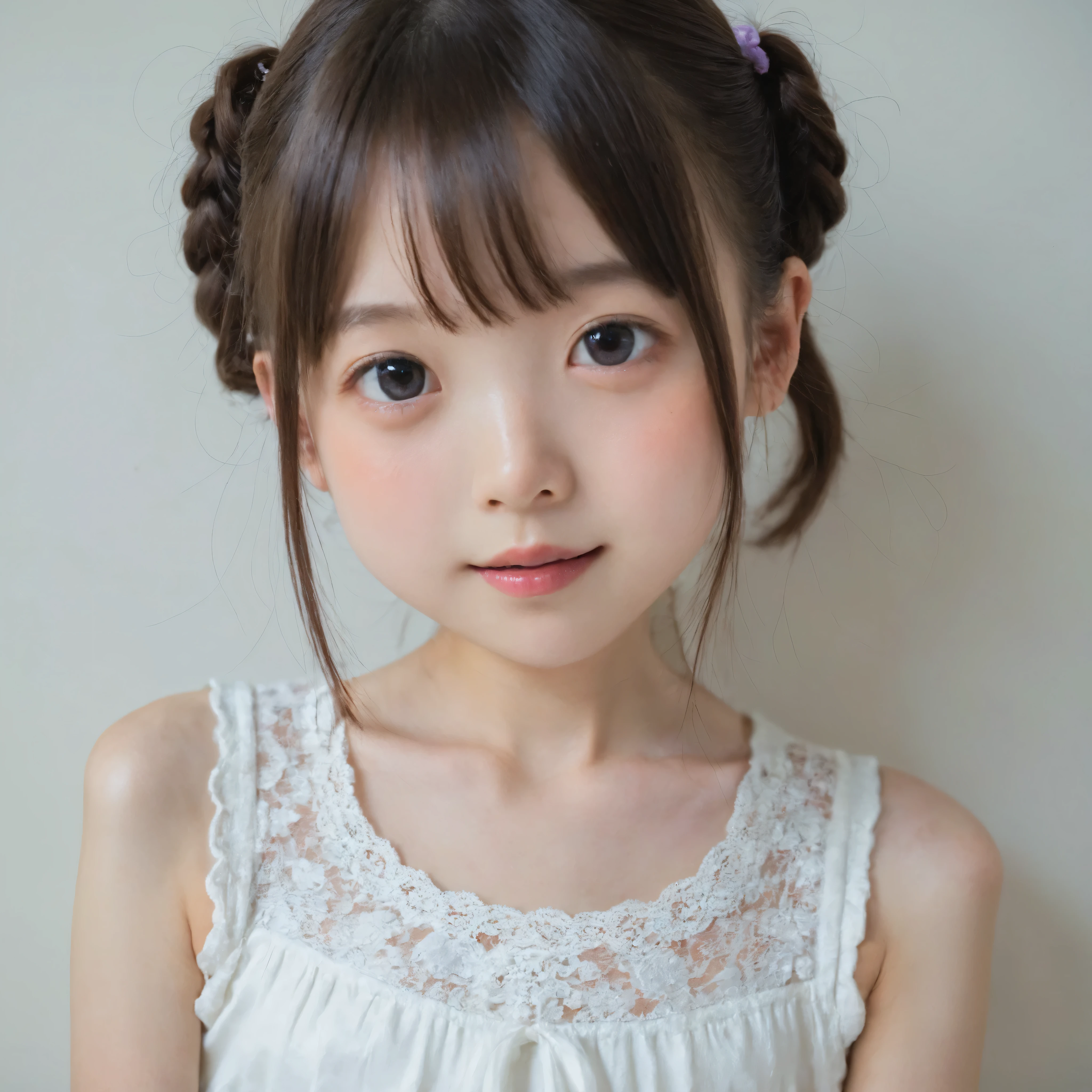 20 years old,detailed face and eyes,detailed skin,(slender:1.1),Picture,Rating_Safety,realistic,score_7_up,score_8_up,score_9,(skinny:1.5),(tiny:1.1),(Toddler Bodies :1.0),A young and cute girl with left eyes,(younger:1.5),Hairpin,bed,maid clothes,camel toe,Raise your knees and open your legs to the sides,black tights