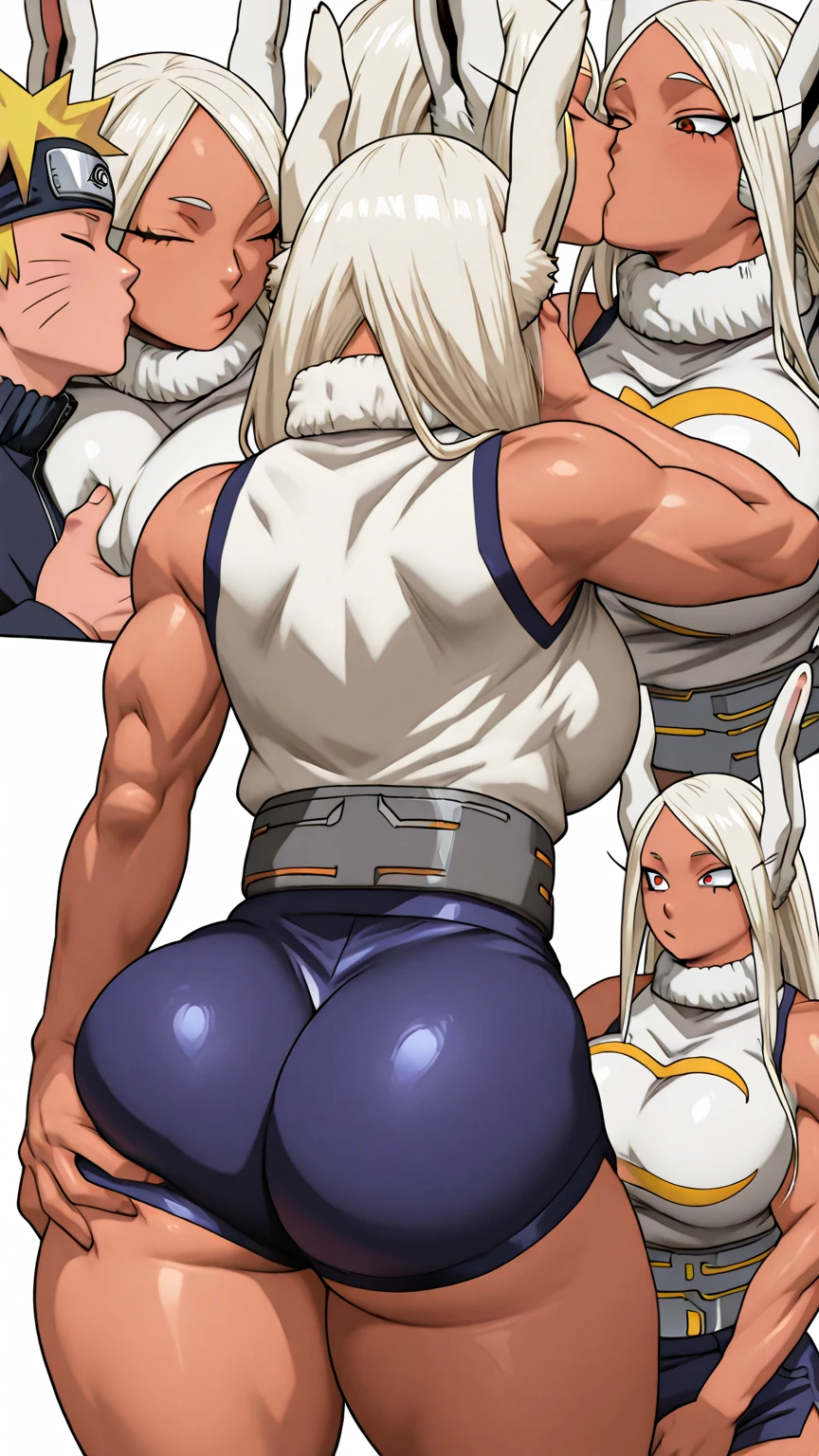 A man with a huge veiny black ?????、Calm,(True to prompts),(Staying true to LoRA)、(ネガティブTrue to prompts)、(((side View)))、Long silver hair、White and blue tight clothing,Bunny ears、(((??????????? ???)))、girl、(Super ??????????? squirting a lot of ???????????),(??????),(Eyes Wide Open)、(??????),(Acme)、(Busy Street)、(Many people々々々々々々々々々々々々々)、(sunny)、(blue sky)、(Best lighting)、{{{Browsing Caution}}}、{{{masterpiece}}}, {{{Highest quality}}}, {{ultra-detailed}}, {{shape}}, {{{Very delicate and beautiful}}},{{extremely detailed CG}}、{{unity 8k portrait}}、{{Fabric Shading}}、{{super detailed skin}}、{{Perfect ???????}}、{{detailed}}、{{Dynamic Lighting}}、{{{beautiful detailed eyes}}}、{{{beautiful detailed Face}}}、(Perfect Legs)、(Perfect ???????)、(Perfect pose)、(Perfect body)